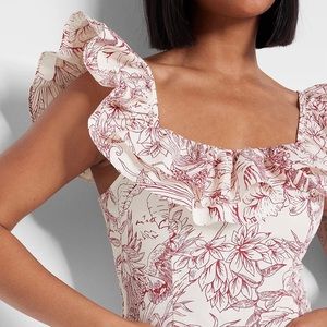 NWT Express ruffled body suit